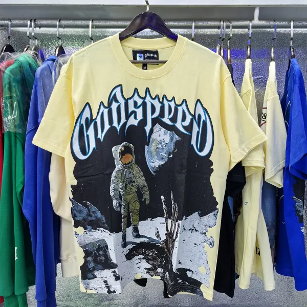 Godspeed Astronaut Print Green T-Shirt - 5