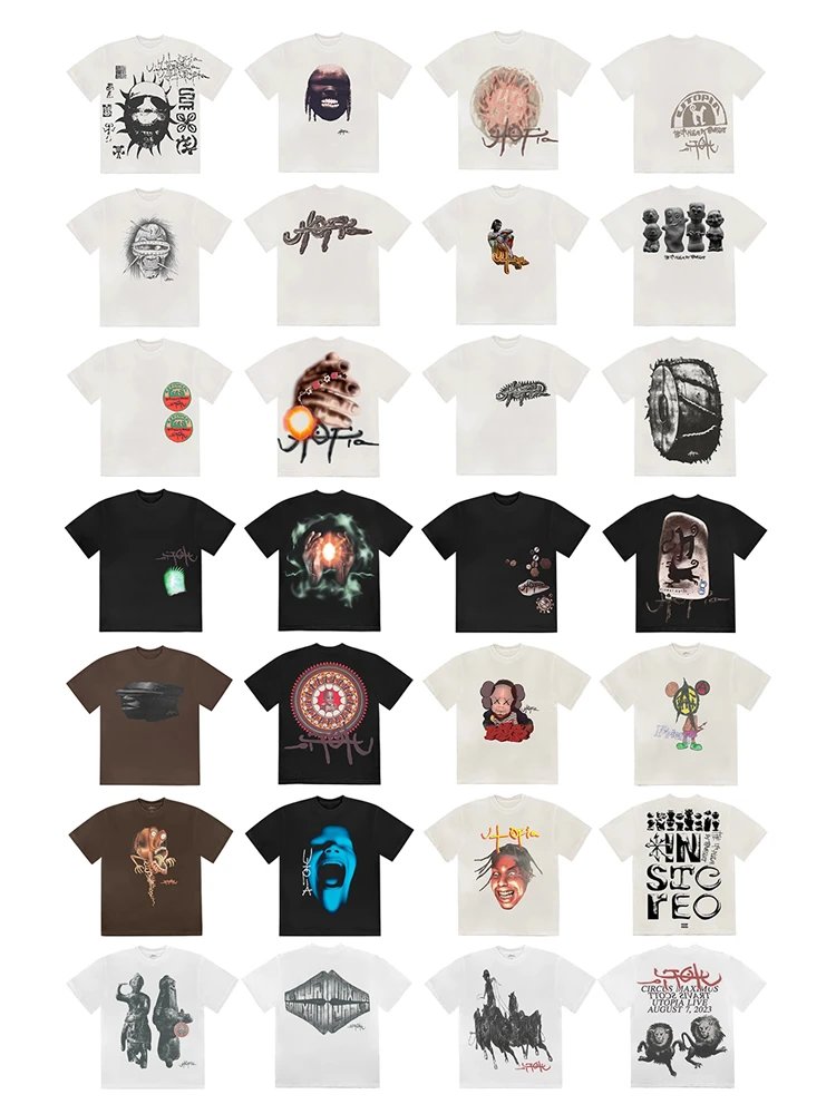 Various Graphic T-Shirts in Wh