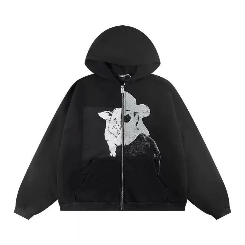 E.R.D Black Distressed Workwear Jacket