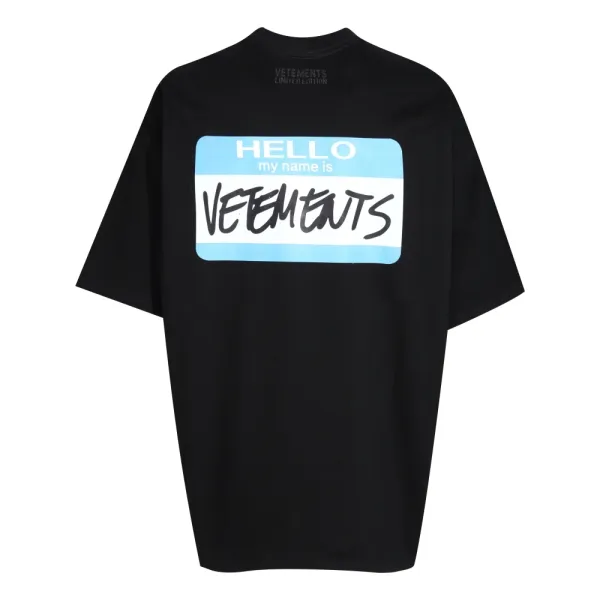 Vetements Hello Name Tag White T-Shirt - 6