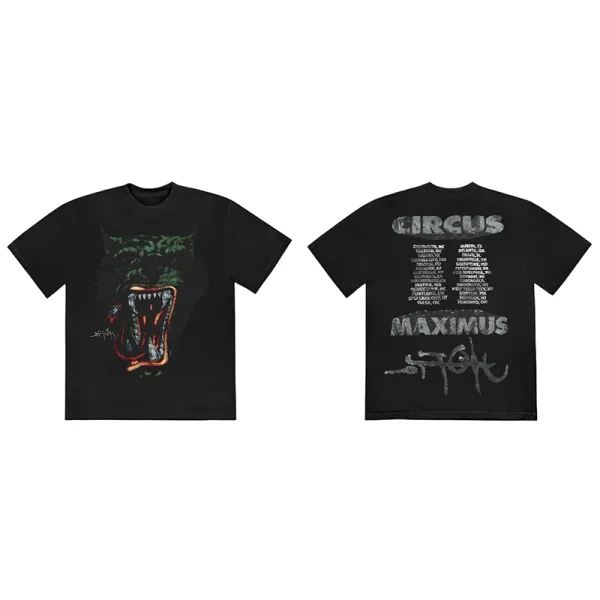 Stussy Circus Maximus Tour Tee Black T-Shirt - 1