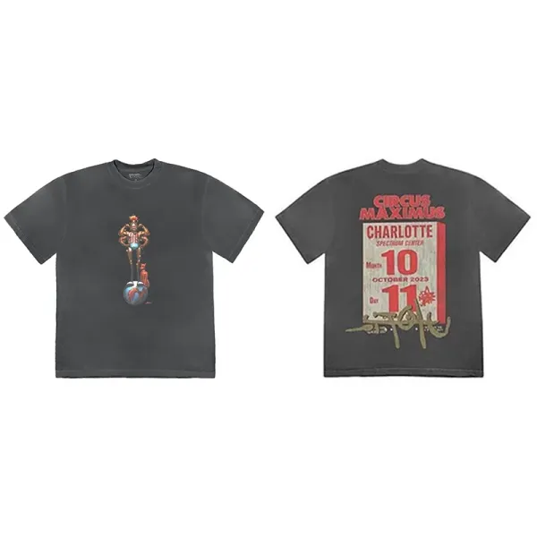 Design Circus Maximus x Charlotte Concert Tee Charcoal Gray T-Shirt T-Shirts - 1