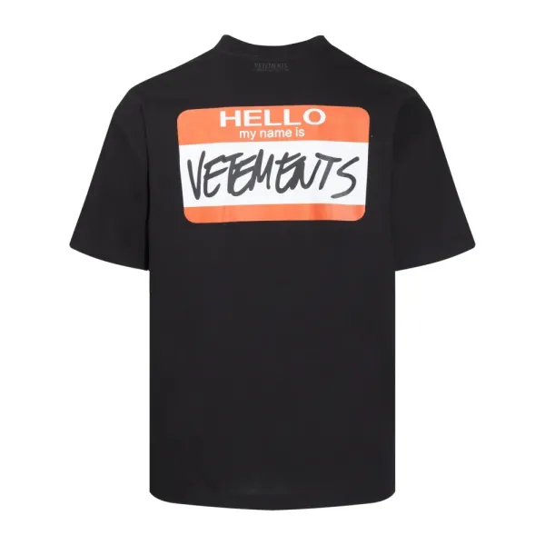 Vetements Hello Name Tag White T-Shirt - 5