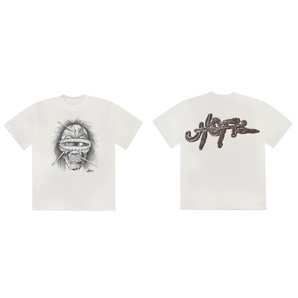 Design Skull Graphic T-Shirt White - 1