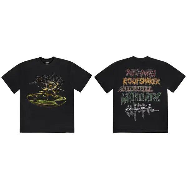 Design Graphic Print Black T-Shirt - 1