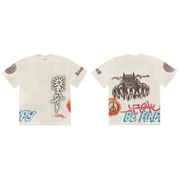 Hellstar Studios Graphic Print T-Shirt Off-White - 1