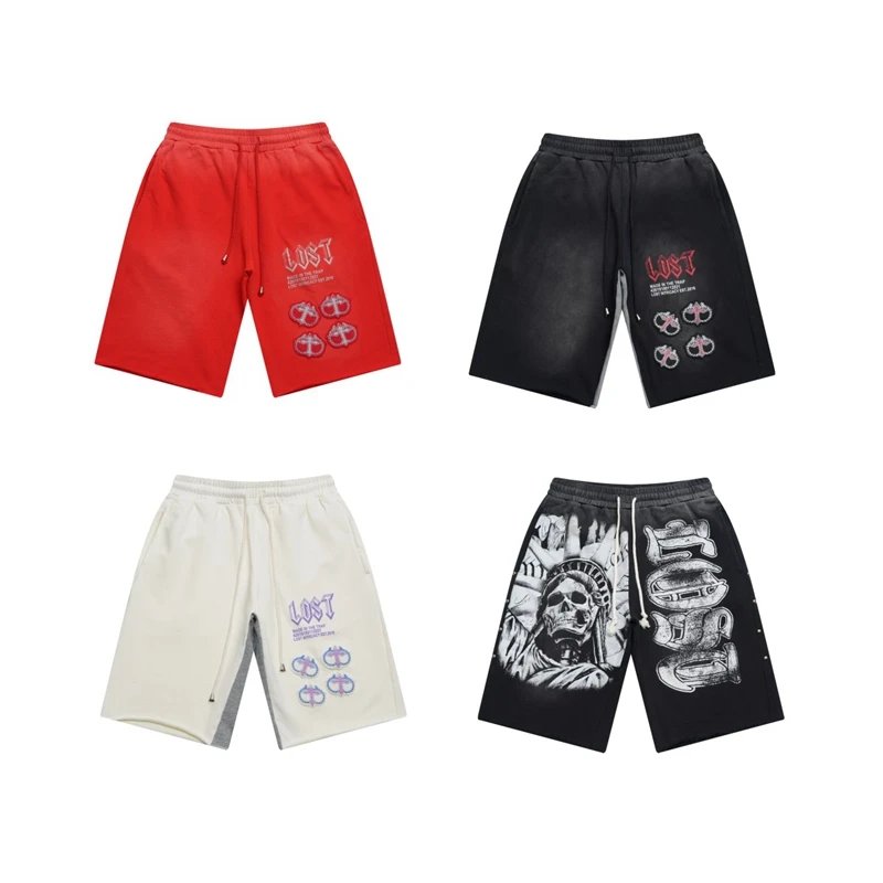 Graphic Print Drawstring Short