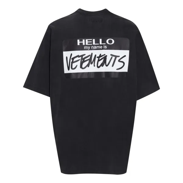 Vetements Hello Name Tag White T-Shirt - 4