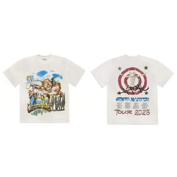 Design Circus Maximus Tour 2023 Graphic T-Shirt White T-Shirts - 1