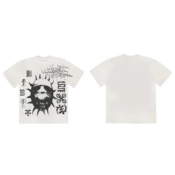 Design Graphic Print White T-Shirt - 1