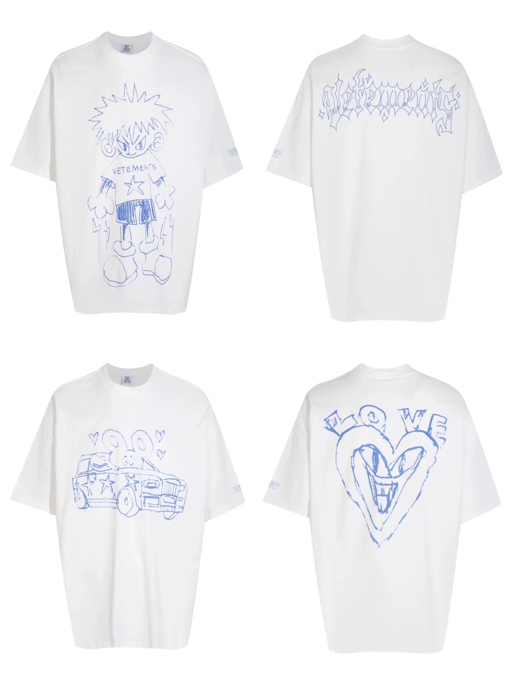 Vetements White Oversized T-Sh