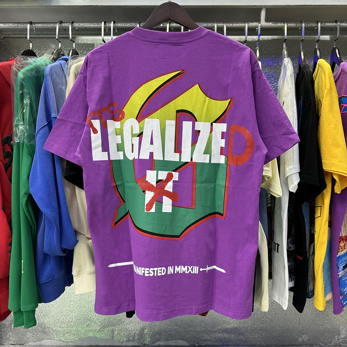 Purple Graphic Print T-Shirt