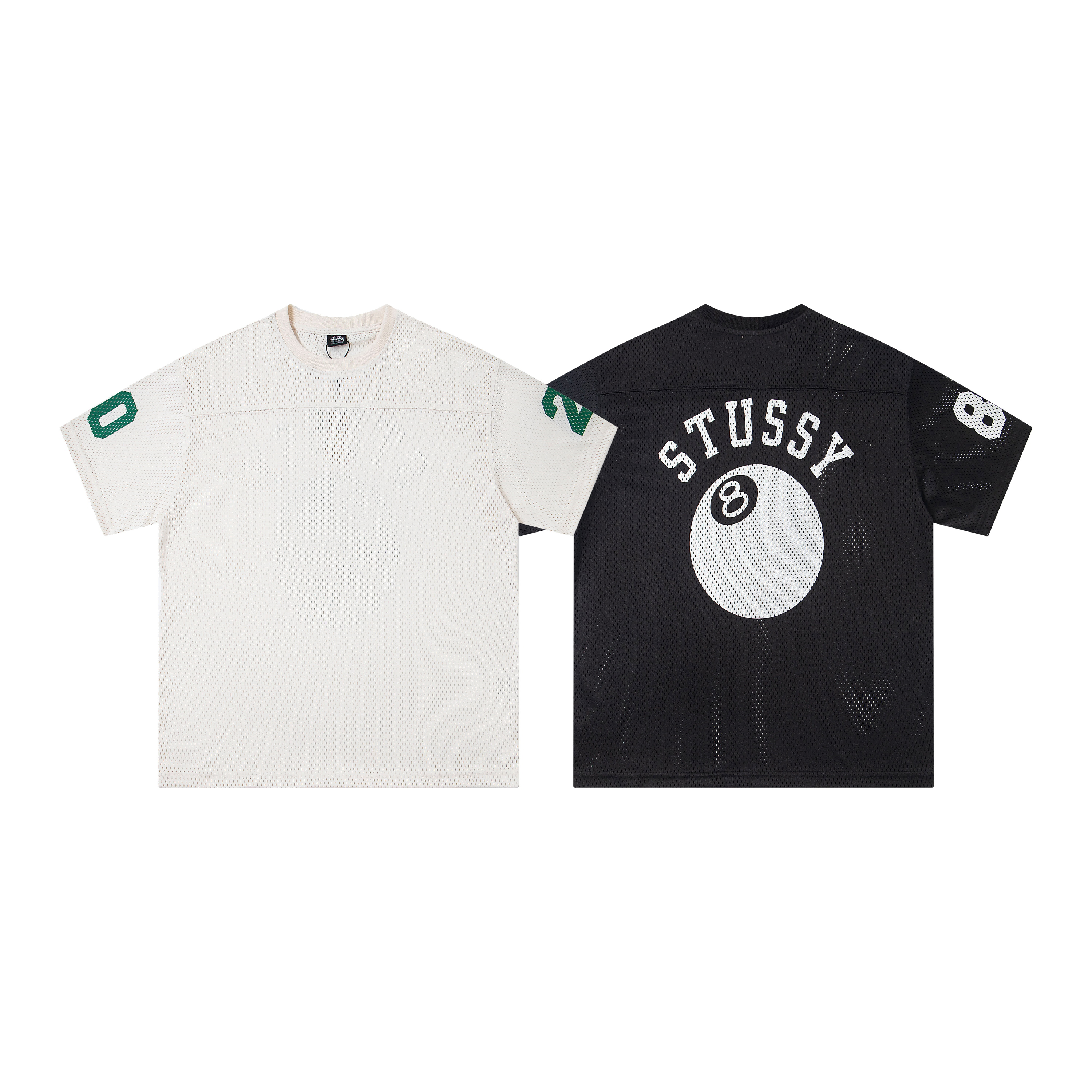 Stussy Black and White Mesh Sh