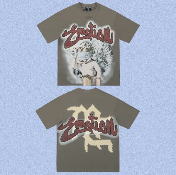 Design Emotion Brand Emotion Angel Graphic T-Shirt Olive T-Shirts - 1