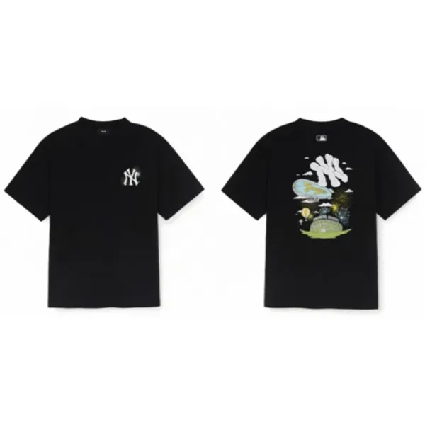New York Yankees x MLB Graphic Print Black T-Shirt - 1