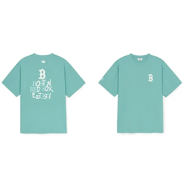 Boston Red Sox Graphic Print Mint Green T-Shirt - 1