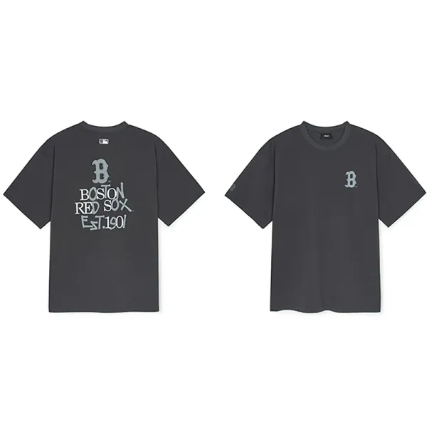 Boston Red Sox Graphic Tee Charcoal Gray T-Shirt - 1