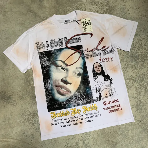 Design Vale USA x Sade 'Soldier of Dreams' Tour T-Shirt White T-Shirts - 7