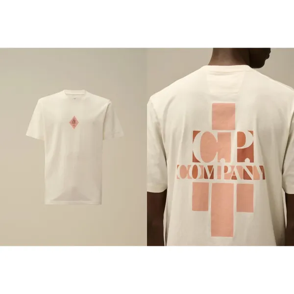 C.P. Company Logo Graphic Print T-Shirt Off-White - 1