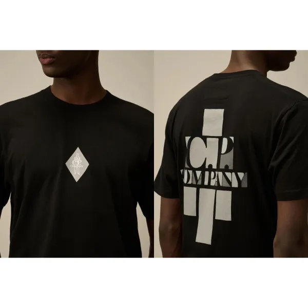 C.P. Company Diamond Logo T-Shirt Black - 1