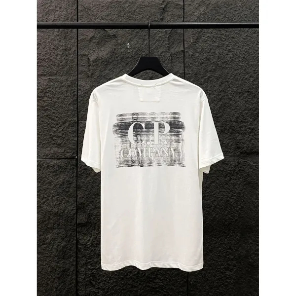 C.P. Company Graphic Print White T-Shirt - 1