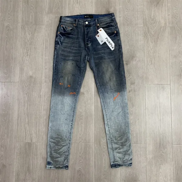 Purple Brand Distressed Gradient Wash Jeans - 1