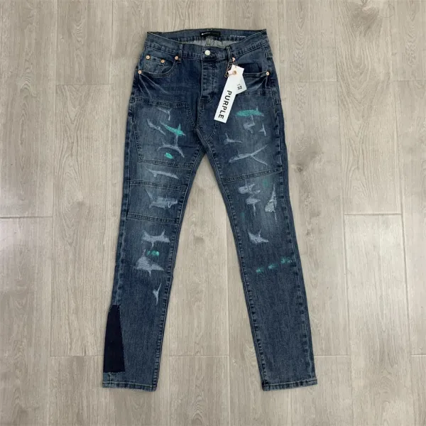 Purple Brand Distressed Gradient Wash Jeans - 4