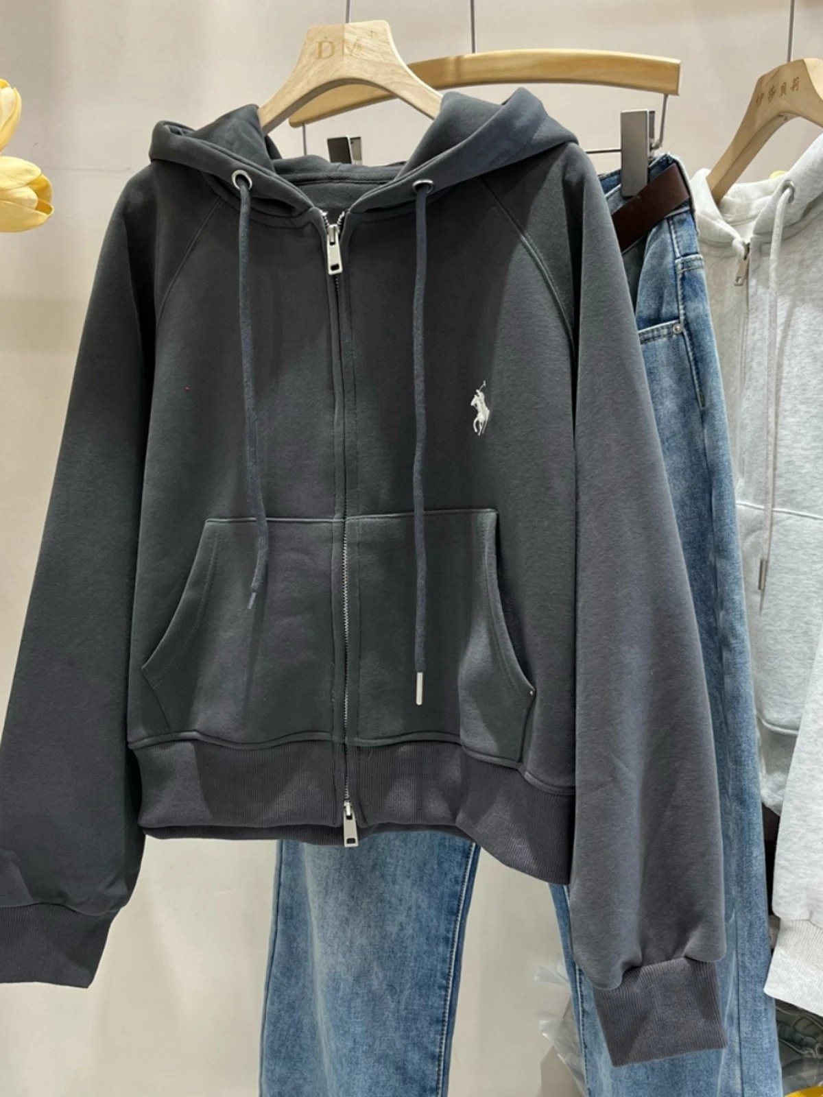 Polo Ralph Lauren Zip-Up Hoodie Lime Green Hoodie product detail 4 in Litbuy spreadsheet finds