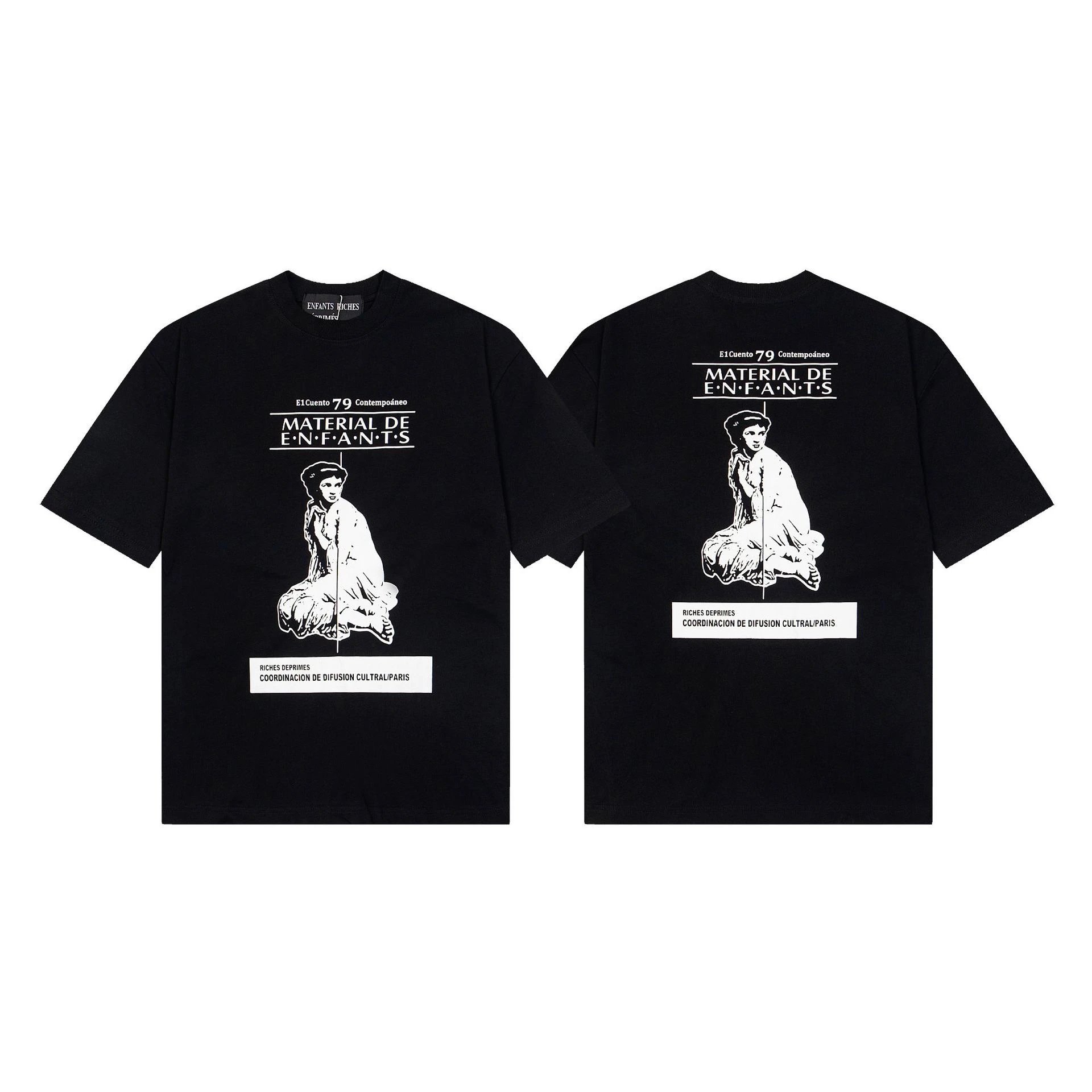 Enfants Riches Déprimés Graphic Print White Artistic Short Sleeve Shirt