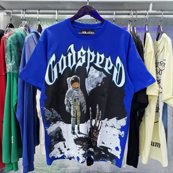 Godspeed Astronaut Print Green T-Shirt - 7