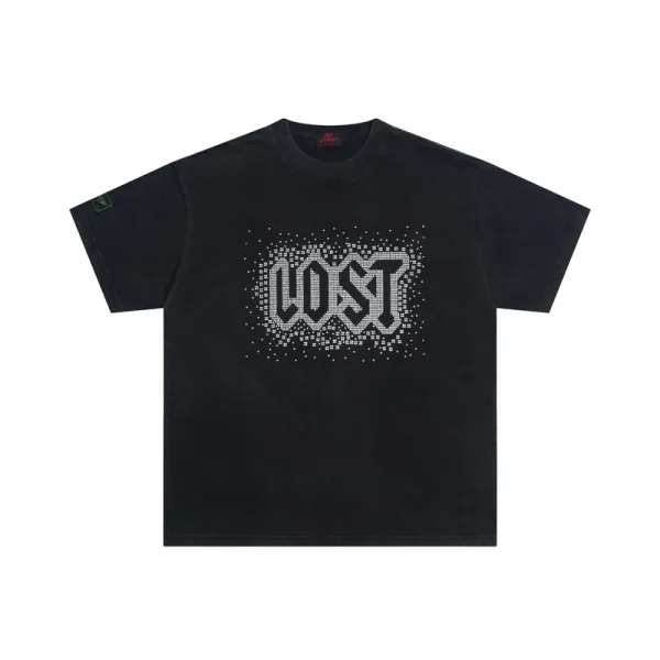 Lost Sins Pixelated 'LOST' Graphic T-Shirt Black - 1