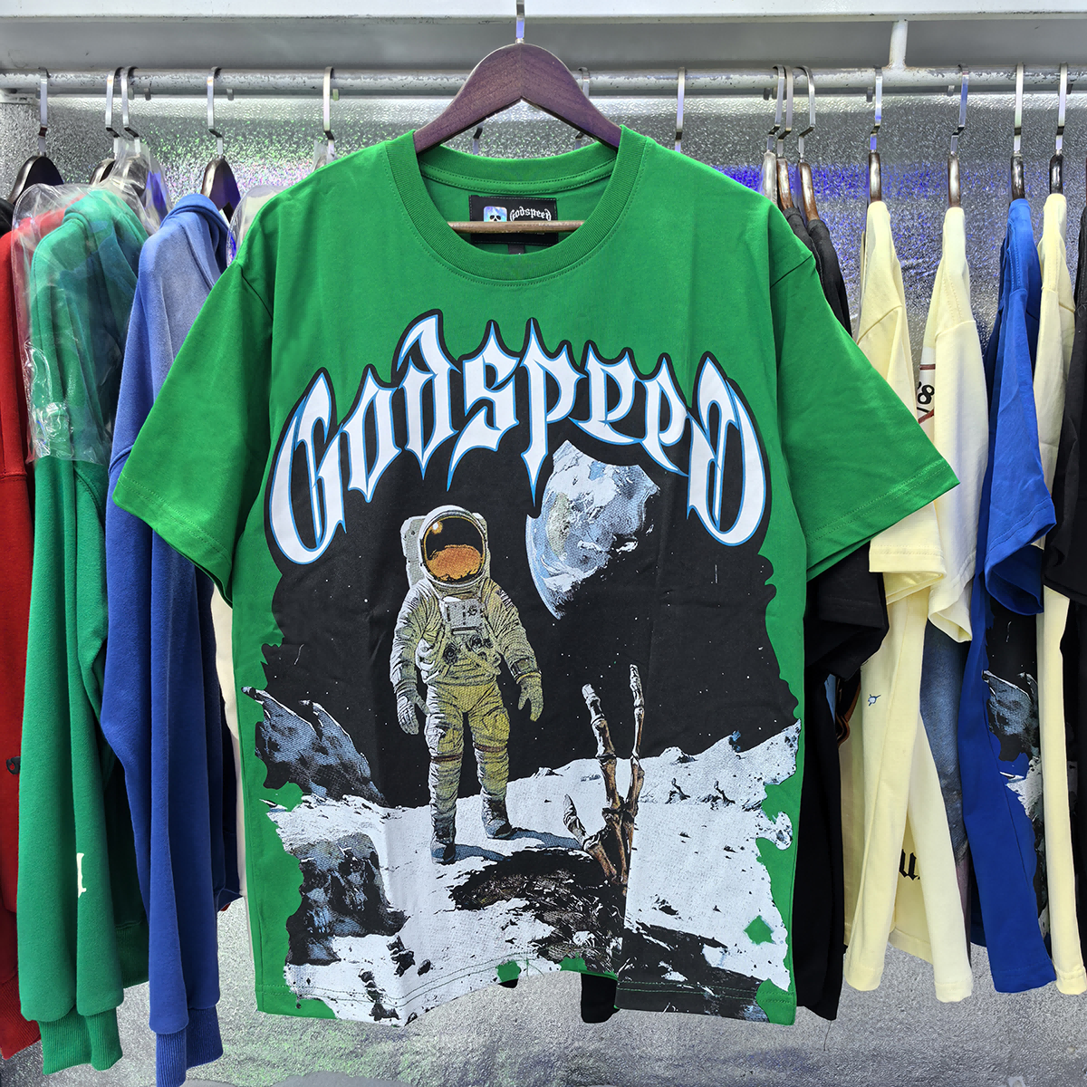 Godspeed Green Astronaut Print