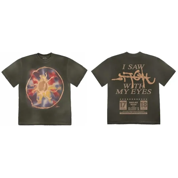 Stussy x Frank Ocean 'I Saw It With My Eyes' Olive Green T-Shirt - 1