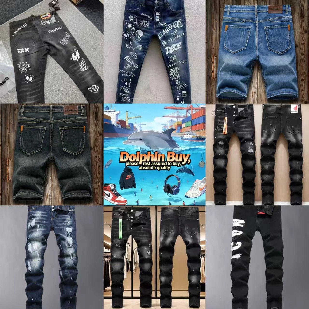 L10-XZ fall and winter men's trend jeans