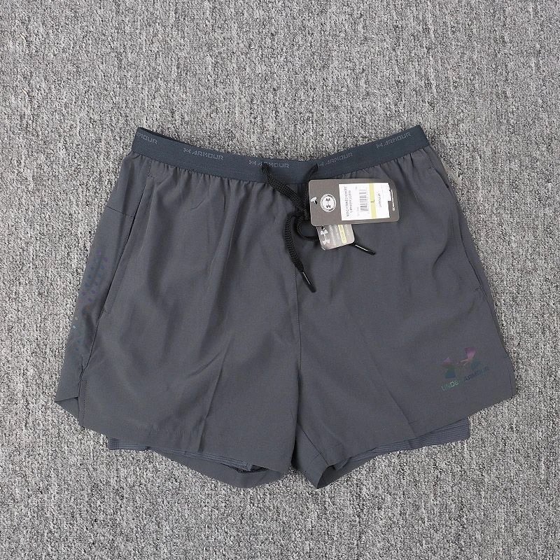 Nike Shorts Double-layer running with zip pockets and reflective graphic print — 29-color label dual-layer DEMA-gray