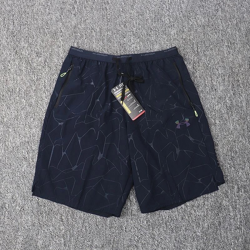 Nike Shorts Double-layer running with zip pockets and reflective graphic print — 33 Cai Demado pattern, double-layered-sapphire blue