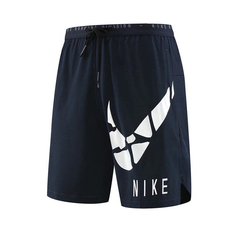 Nike Shorts Double-layer running with zip pockets and reflective graphic print — 38 Large Crank Hook Single Layer-Sapphire Blue