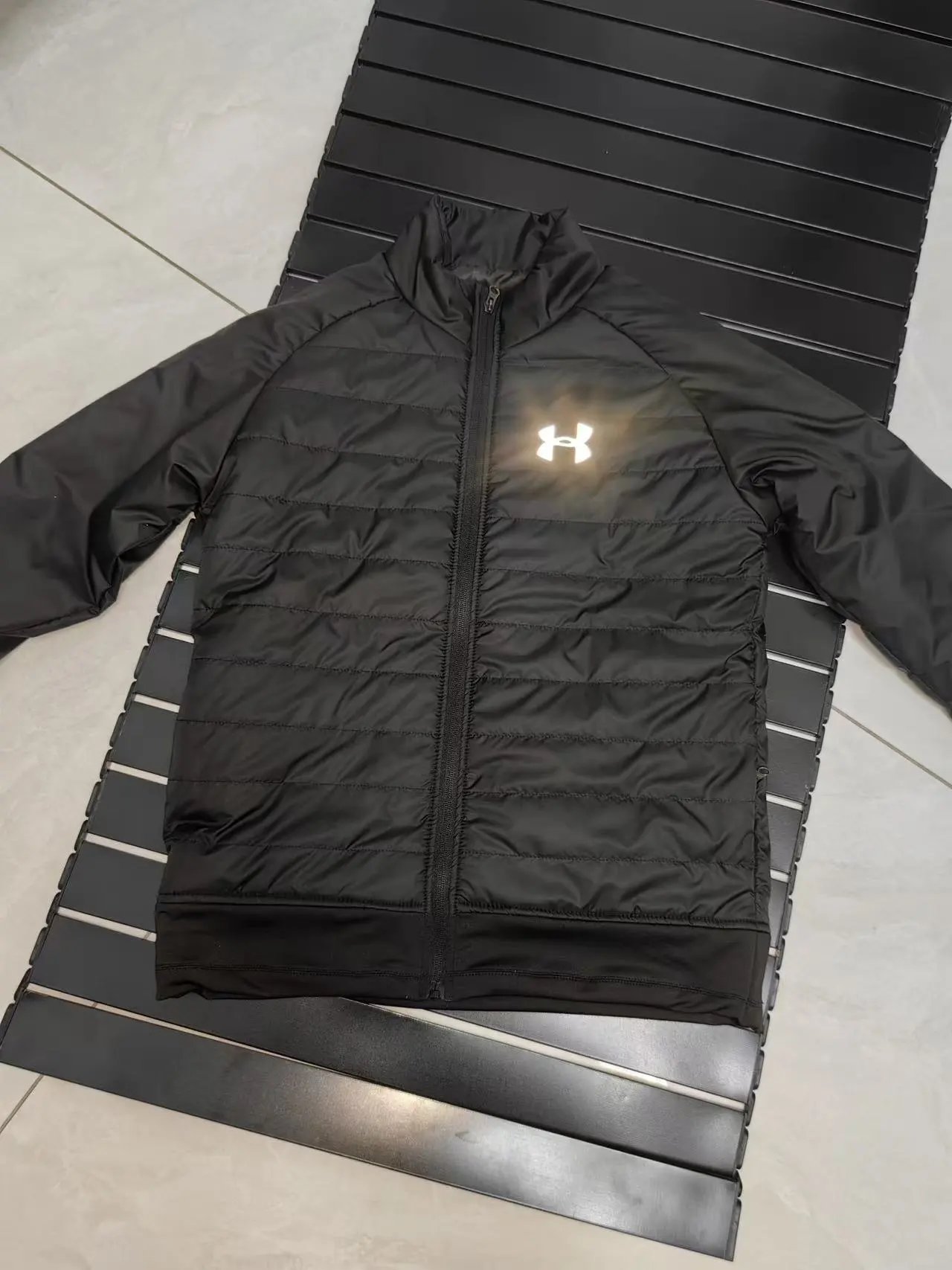 Nike Jackets Hooded graphic windbreaker jacket — UA down jacket