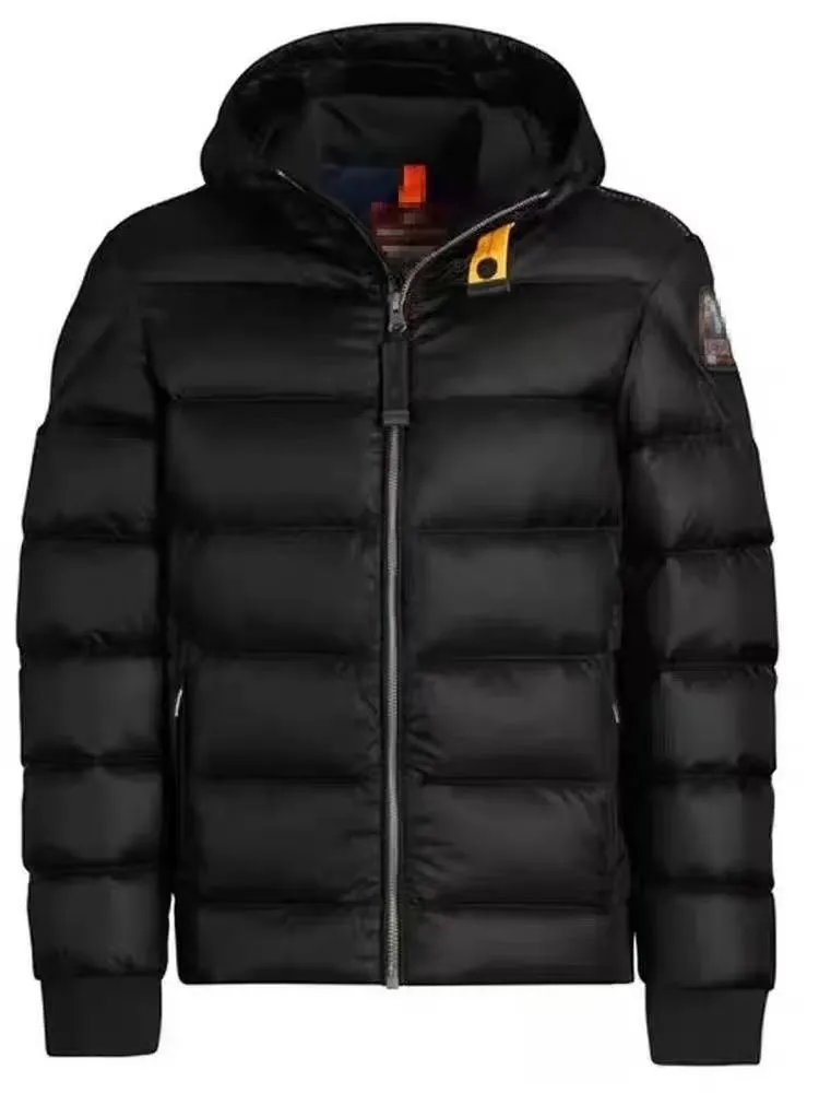 Parajumpers Down Jackets Hooded quilted puffer jacket with yellow neck strap image 2