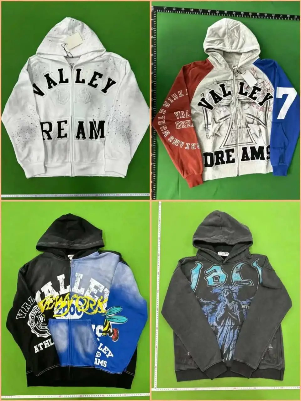 Washed distressed printed European and American hip-hop loose sweatshirt