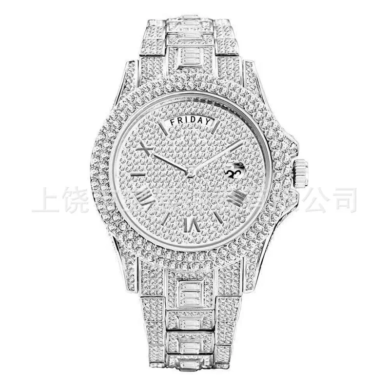 Rolex Watches Stainless Steel Diver-Style Watch — Full Drill Series-01