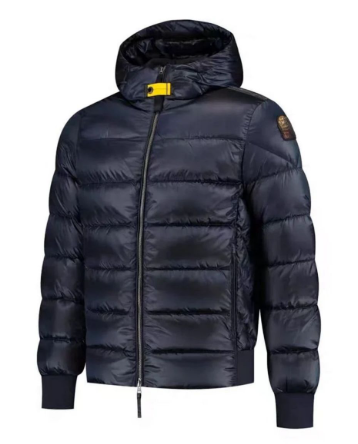 Parajumpers Down Jackets Hooded quilted puffer jacket with yellow neck strap image 4