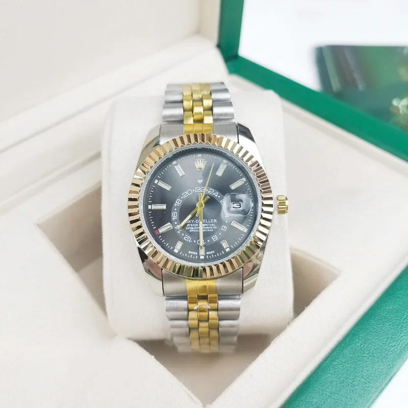 Rolex Watches Stainless Steel Diver-Style Watch — Rolex Gold Watch Series-04