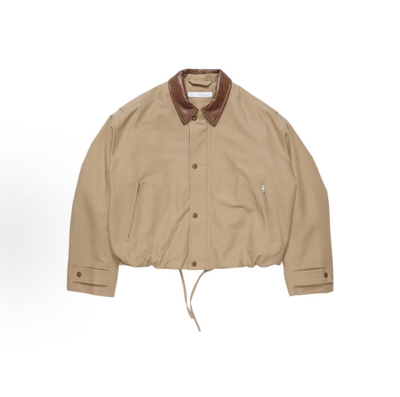 【 Four Happiness Comes with a Piece 】 Independent AC Barnwind PU Collar Cotton Jacket