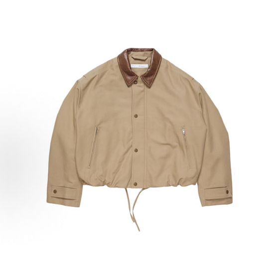 【 Four Happiness Comes with a Piece 】 Independent AC Barnwind PU Collar Cotton Jacket