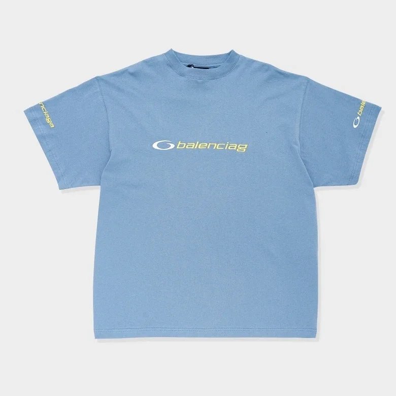 [Sixi Laiyijian] Independent Parisian Style Blue Embroidered Short Sleeve