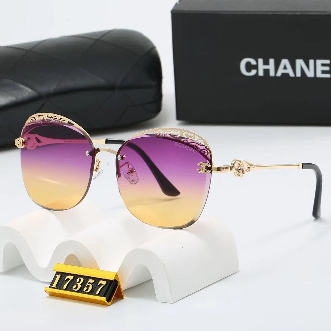 Chanel Black Tinted Lens Square Sunglasses, Polished Frame Style 05