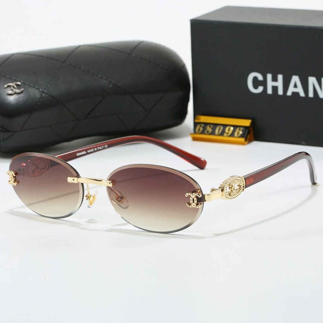 Chanel Black Tinted Lens Designer Sunglasses, Polished Frame Style 02