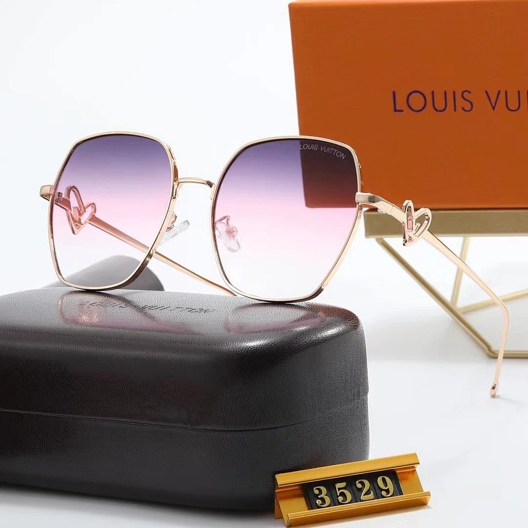 Louis Vuitton Tinted Lens Square Sunglasses, Polished Frame Style 35