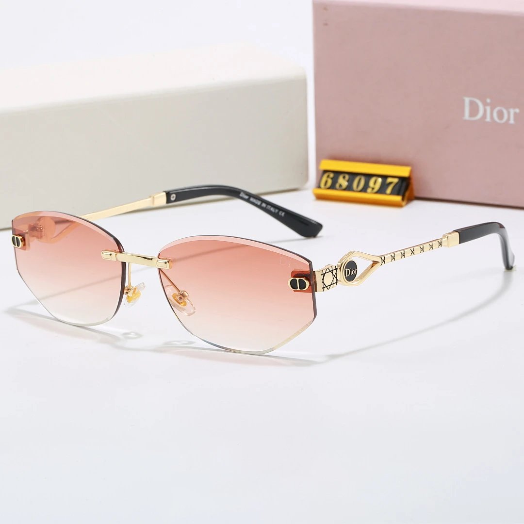 Dior Brown Tinted Lens Square Sunglasses, Polished Frame Style 22